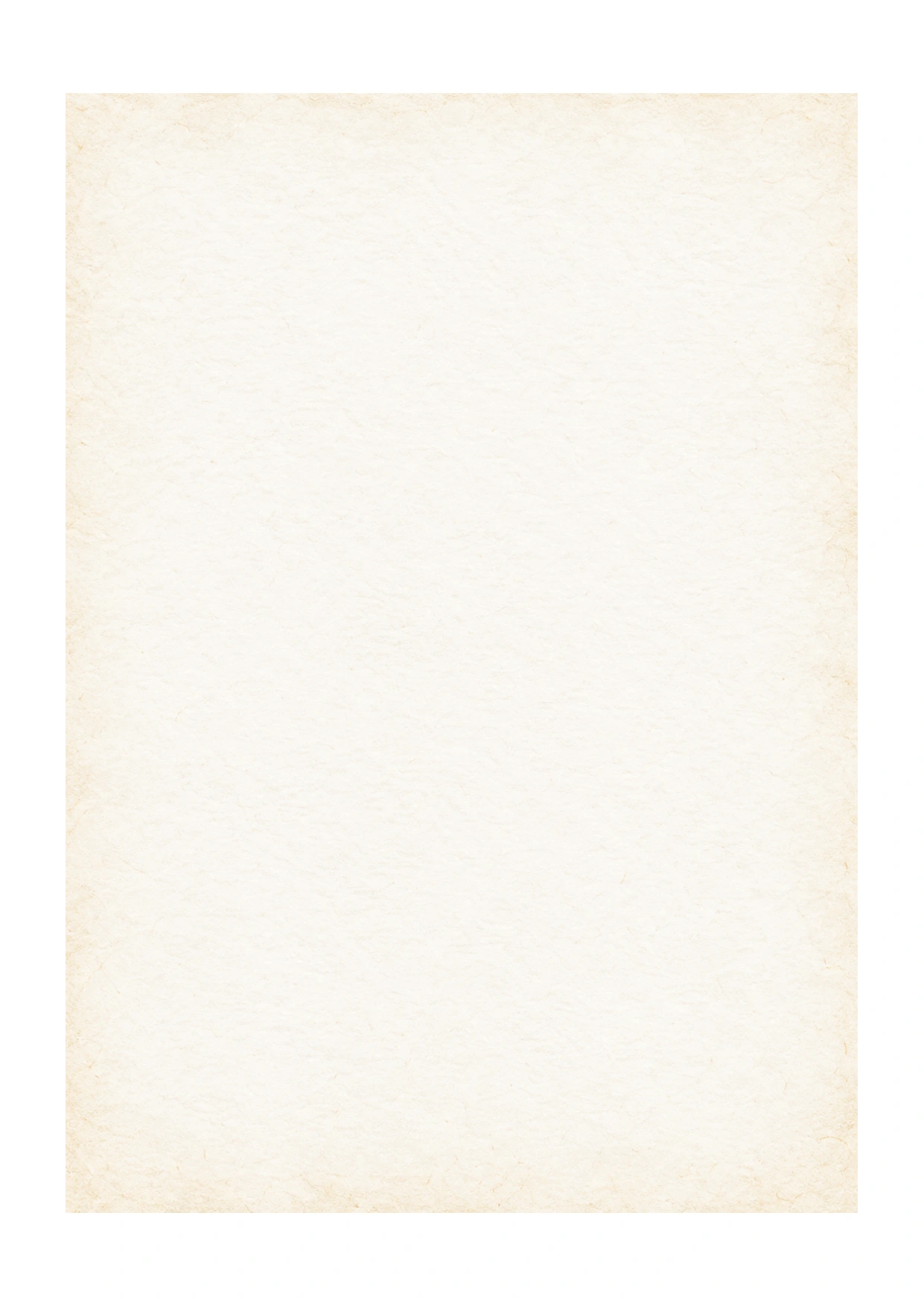 Actual pale warm vintage stationery sheet with a clear center and subtle aged edges