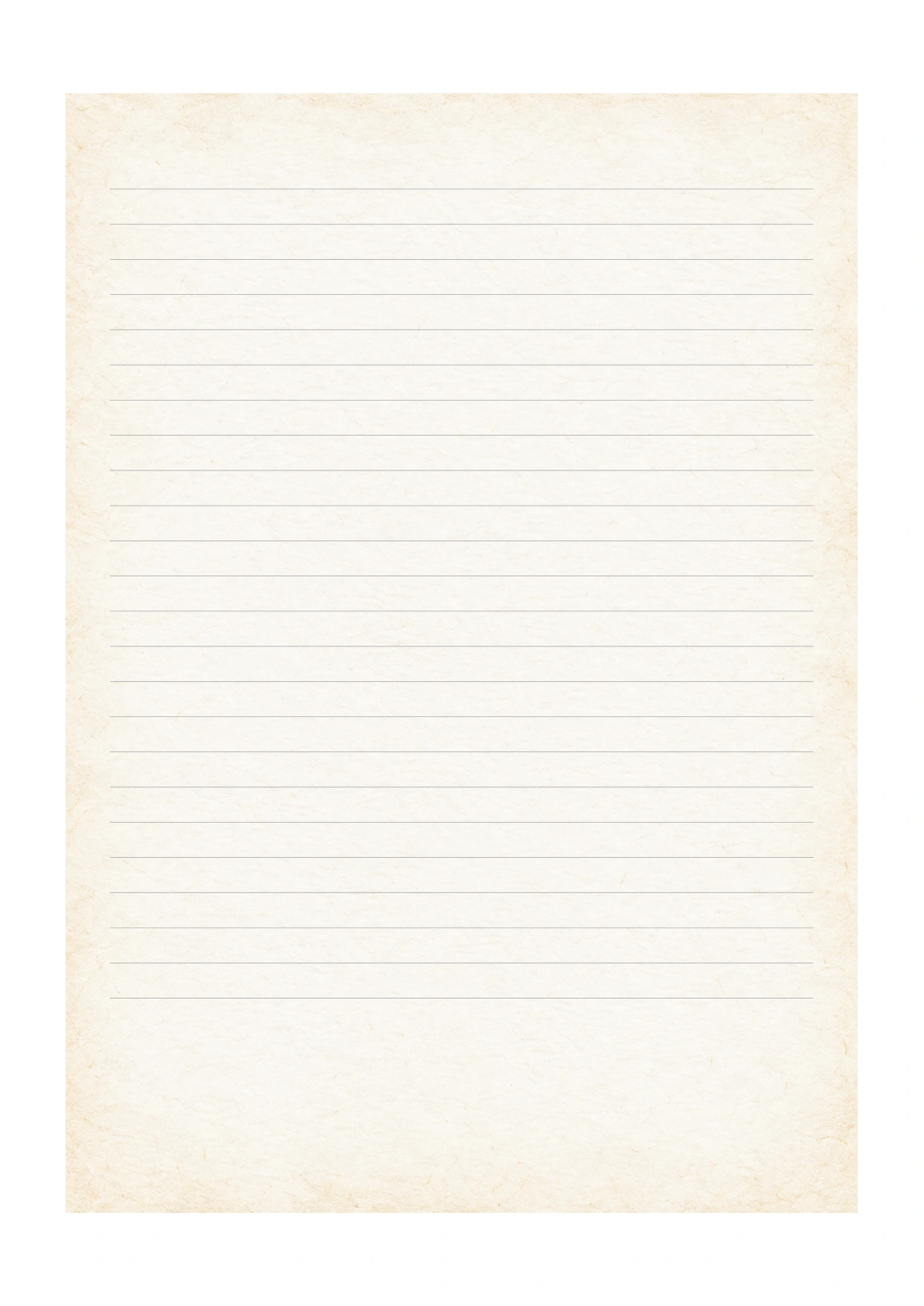 Actual 8 mm ruled version of the warm vintage writing paper — A4