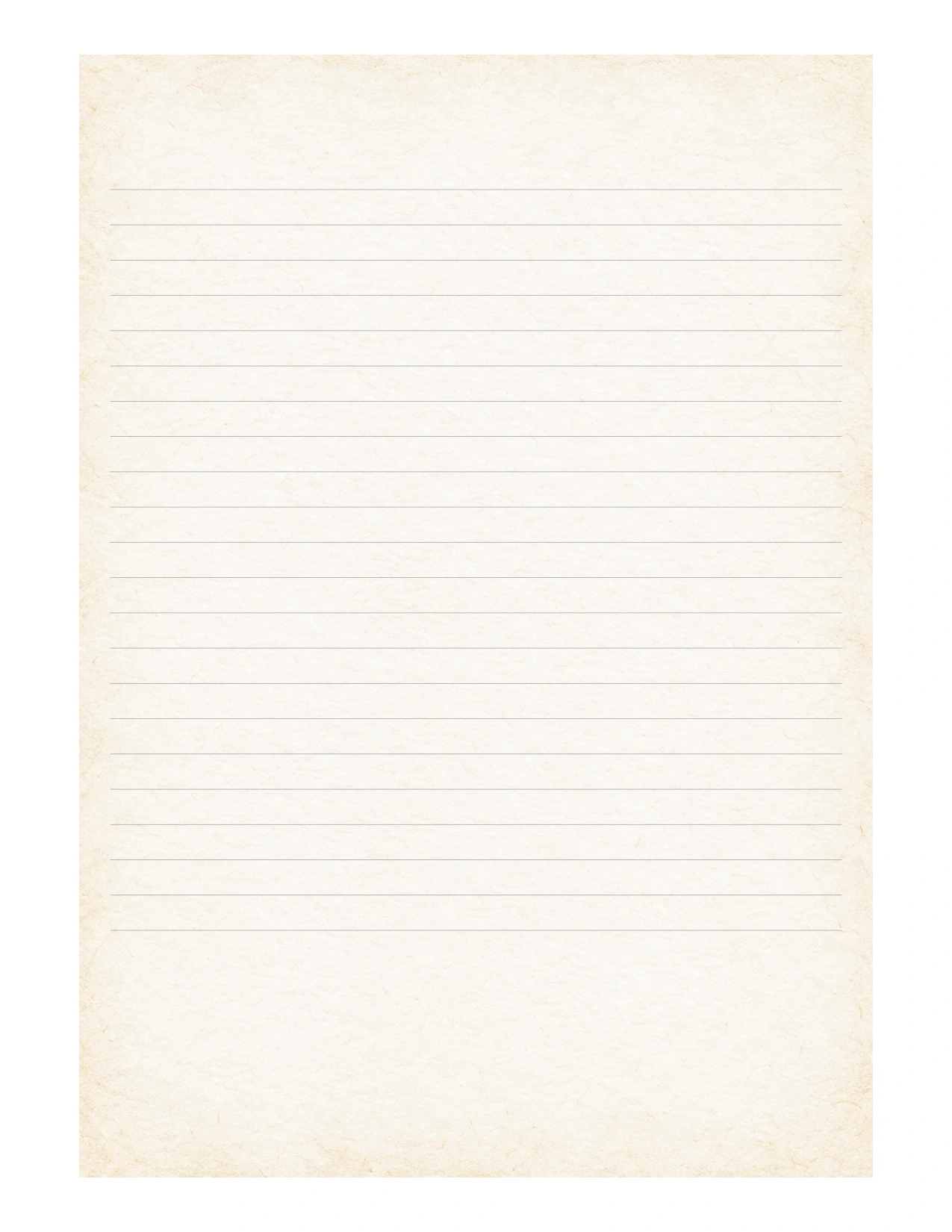 Actual 8 mm ruled version of the warm vintage writing paper — Letter